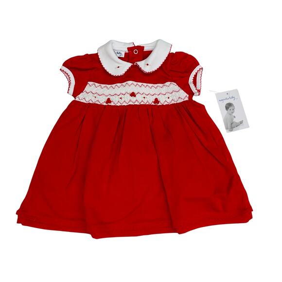NWT Magnolia Baby 6M Clara Smocked Collared Dress - Picture 1 of 5